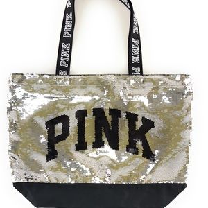 pink vs sequin bag